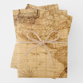 Een prachtig afbeelding van een oude kaart van Ame Inpakpapier Vel (In situ)