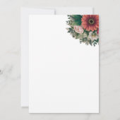 Een prachtig bloemengroen vrijgezellenfeest kaart (Achterkant)