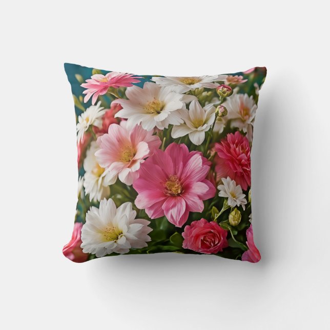 Een prachtig bloemstuk. kussen (Voorkant)
