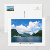 Een prachtig briefkaart van Moorea, Frans-Polynesi (Voorkant / Achterkant)