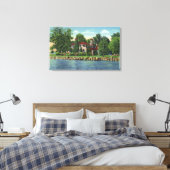 Een prachtig Chautauqua Lake Residence Canvas Afdruk (Insitu (Slaapkamer))