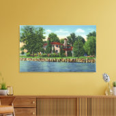 Een prachtig Chautauqua Lake Residence Canvas Afdruk (Insitu (Woonkamer))