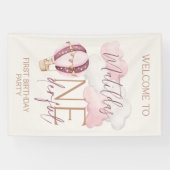 Een prachtig eerste verjaardagsfeest welkomstbord spandoek (Horizontaal)