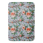 Een prachtig faux mozaïek bloemmozaïek patroon badmat (Voorkant Verticaal)