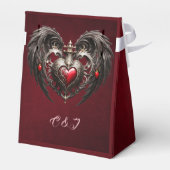 Een prachtig gotisch hart bedankdoosjes (Achterkant)