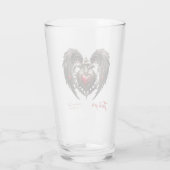 Een prachtig gotisch hart glas (Achterkant)