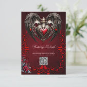 Een prachtig gotisch hart informatiekaartje (Staand voorkant)