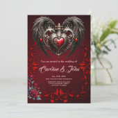 Een prachtig gotisch hart kaart (Staand voorkant)