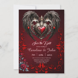 Een prachtig gotisch hart met elegante, donkere vl save the date
