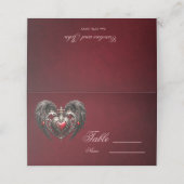 Een prachtig gotisch hart plaatskaartje (Buitenkant ongevouwen)