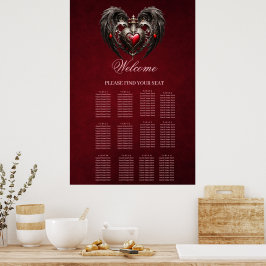 Een prachtig gotisch hart poster