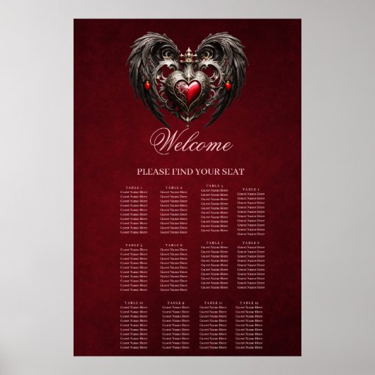 Een prachtig gotisch hart poster (Voorkant)