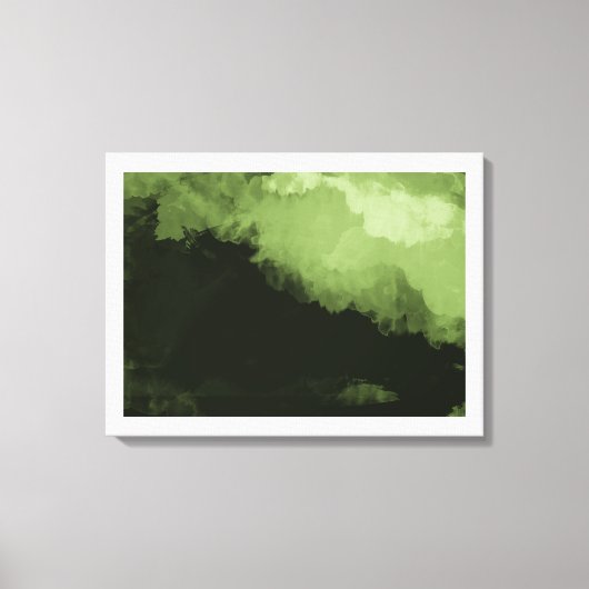 een prachtig groen digitaal landschapsschilderij canvas afdruk (Voorkant)