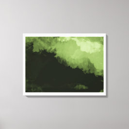 een prachtig groen digitaal landschapsschilderij canvas afdruk