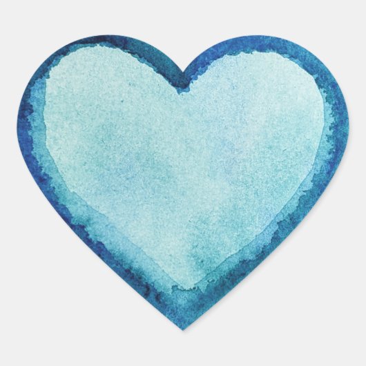 Een prachtig hart in de blauwe Sticker (Voorkant)
