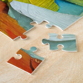 Een prachtig Hummingbird gemengd media schilderen Legpuzzel (Zijkant)