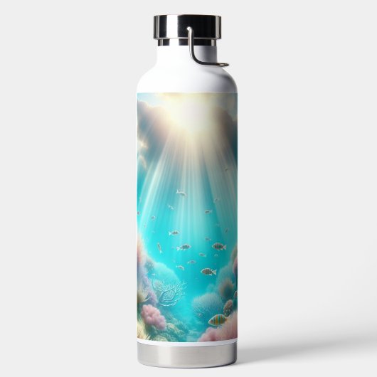 Een prachtig koraalrif waterfles (Links)