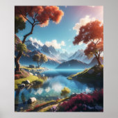 Een prachtig landschap 4k poster (Voorkant)