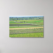 Een prachtig landschap Uitzicht van een Boerderij Canvas Afdruk (Voorkant)