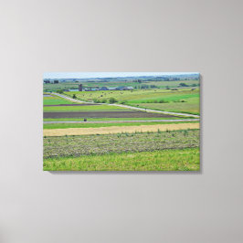 Een prachtig landschap Uitzicht van een Boerderij  Canvas Afdruk