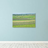 Een prachtig landschap Uitzicht van een Boerderij Canvas Afdruk (Insitu (Houten vloer))