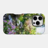 Een prachtig lentelandschap in de tuin iPhone hoesje (Achterkant horizontaal)