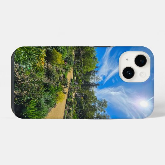 Een prachtig lentelandschap in de tuin iPhone hoesje (Achterkant horizontaal)