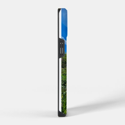 Een prachtig lentelandschap in de tuin iPhone hoesje (Rechterkant)