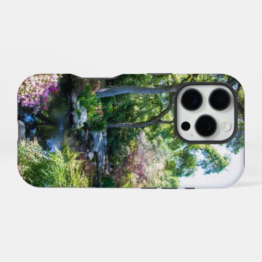 een prachtig lentelandschap in een Japanse tuin iPhone Hoesje (Achterkant horizontaal)