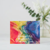 Een prachtig leven dat je leeft in Quote Briefkaart (Staand voorkant)