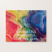 Een prachtig leven dat je leeft in Quote Legpuzzel (Horizontaal)