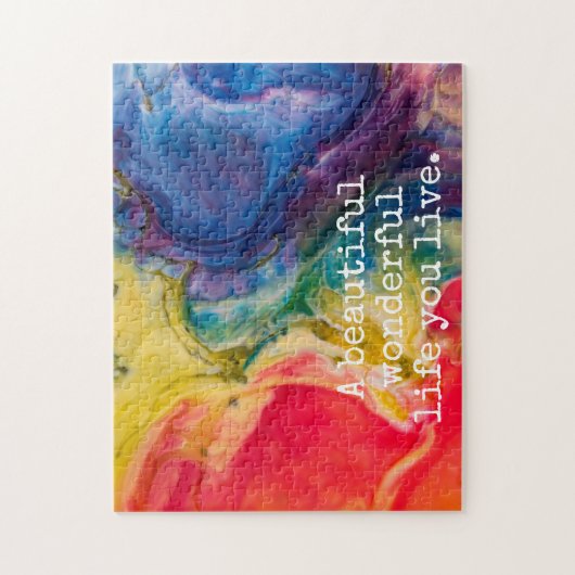 Een prachtig leven dat je leeft in Quote Legpuzzel (Verticaal)