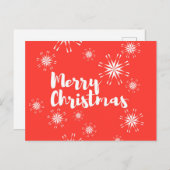 Een prachtig, mooi design van "prettige kerst" feestdagenkaart (Voorkant / Achterkant)