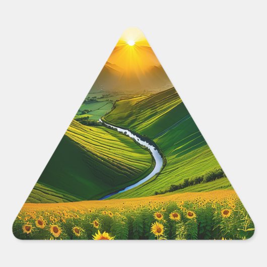 Een prachtig natuurlijk landschap dat het oog trek sticker (Voorkant)