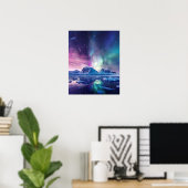 Een prachtig Noorderlicht Poster (Thuiskantoor)