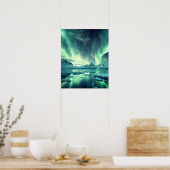 Een prachtig Noorderlicht Poster (Keuken)