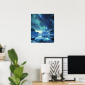 Een prachtig Noorderlicht Poster (Thuiskantoor)