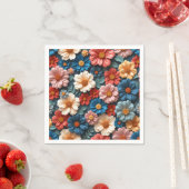 Een prachtig patroon met bloemendetails servet (Insitu)