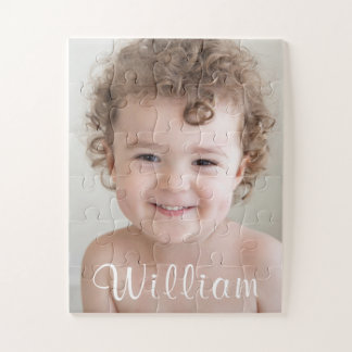 Een prachtig peutertje met Baby foto op grote foto Legpuzzel