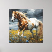 Een prachtig Pinto Paard Canvas Afdruk (Voorkant)