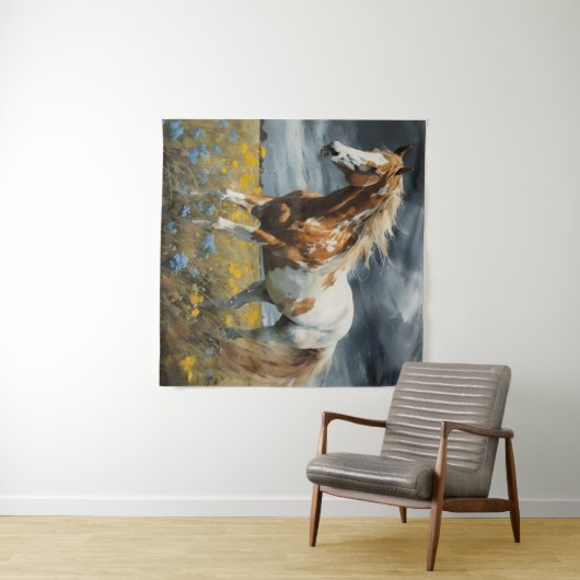 Een prachtig Pinto Paard Wandkleed (In Situ (horizontaal))