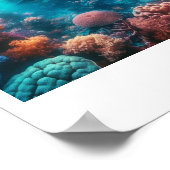 Een prachtig rif met een oud scheepswrak poster (Hoek)