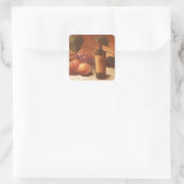 Een prachtig schilderij van diverse vruchten & wij vierkante sticker (Tas)