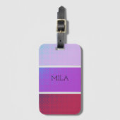 Een prachtig spectrum van paarse kleuren bagagelabel (Voorkant (verticaal))