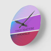 Een prachtig spectrum van paarse kleuren ronde klok (Hoek)