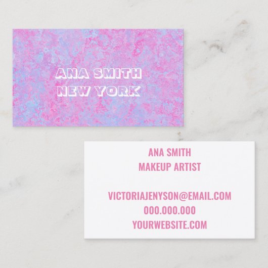 Een prachtig spectrum van roze visitekaartje (Voorkant / Achterkant)