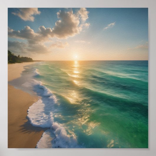 Een prachtig strand poster (Voorkant)