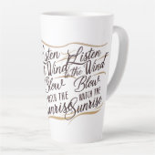 Een prachtig stuk woordkunst met een harmonie latte mok (Rechterhoek)