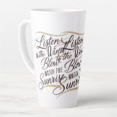 Een prachtig stuk woordkunst met een harmonie latte mok (Linkerhoek)