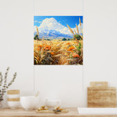 Een prachtig uitzicht op de prairie poster (Keuken)